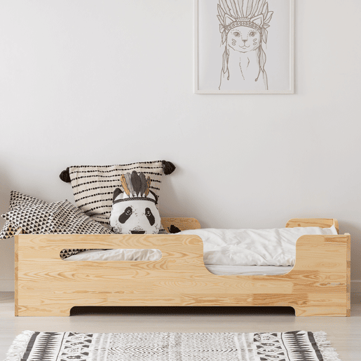 Cama 90x190 com estrado de ripas Lilian Bois