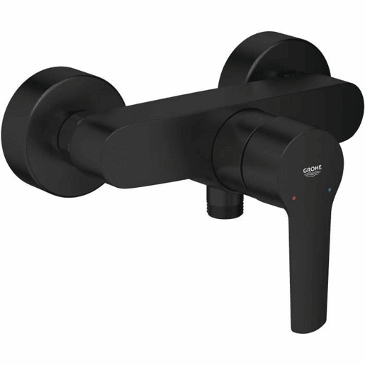 Torneira de Comando Único para chuveiro Grohe Start Preto mate Metal Latão