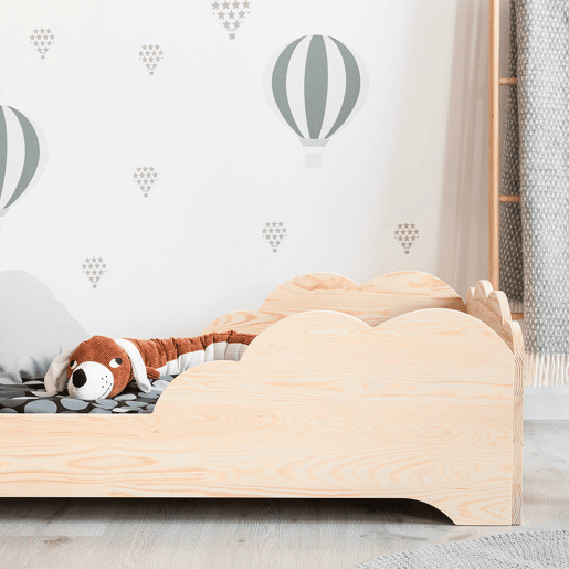 Cama 90x190 com estrado de ripas Josy Madeira Cama 90x190 com estrado de ripas Josy Madeira