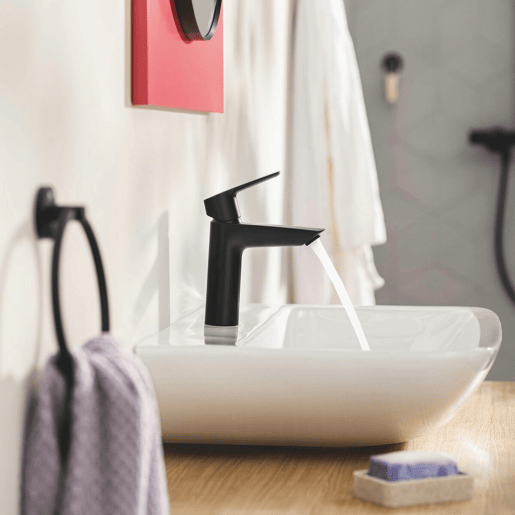 Torneira Monocomando Grohe Start S Preto mate Latão