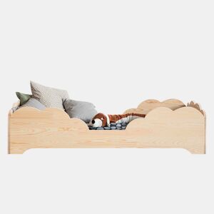 Cama 90x200 com estrado de ripas Josy Madeira