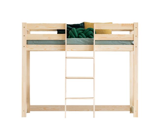 Cama de media altura 90x200 con somier georges madera