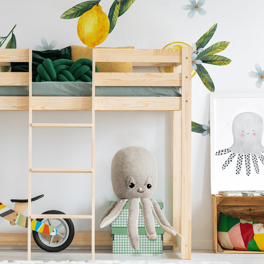 Cama de meia altura 90x200 inclusa base de ripas Georges Bois