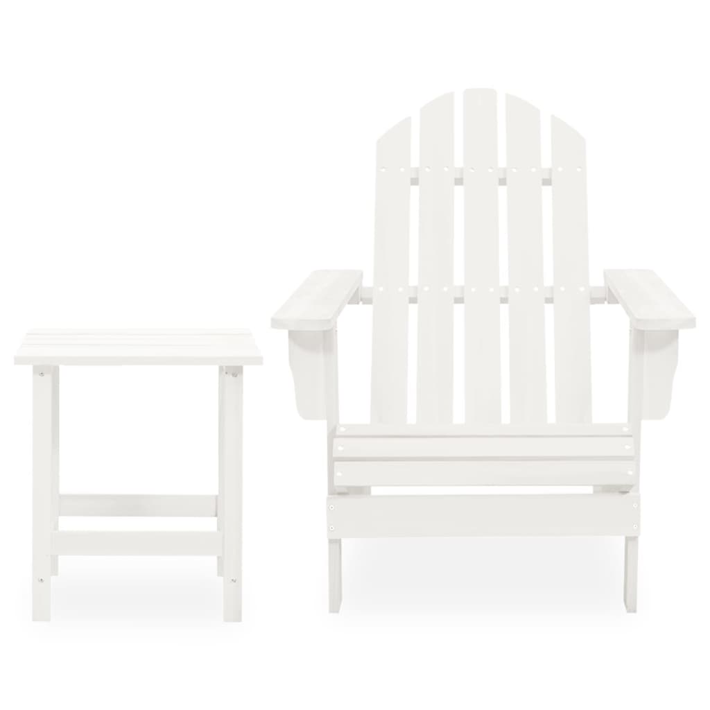 Silla con otomana y mesa jardín adirondack macizo abeto blanco