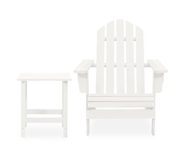 Silla con otomana y mesa jardín adirondack macizo abeto blanco