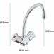 Grifo Bimando 31072000 Grifo Bimando 31072000 Plateado