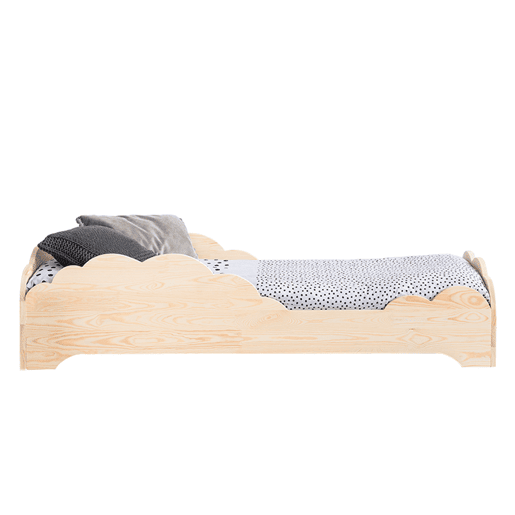 Cama Théotime Madeira 90x190 com estrado de ripas
