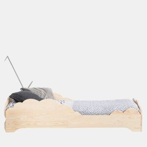 Cama Théotime Madeira 90x190 com estrado de ripas