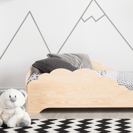 Cama Théotime Madeira 90x190 com estrado de ripas