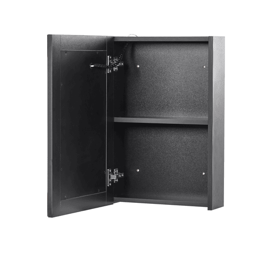 Móvel de casa de banho suspenso com espelho LED CAMERON 40 cm 60 cm Preto