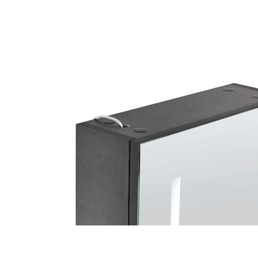 Móvel de casa de banho suspenso com espelho LED CAMERON 40 cm 60 cm Preto