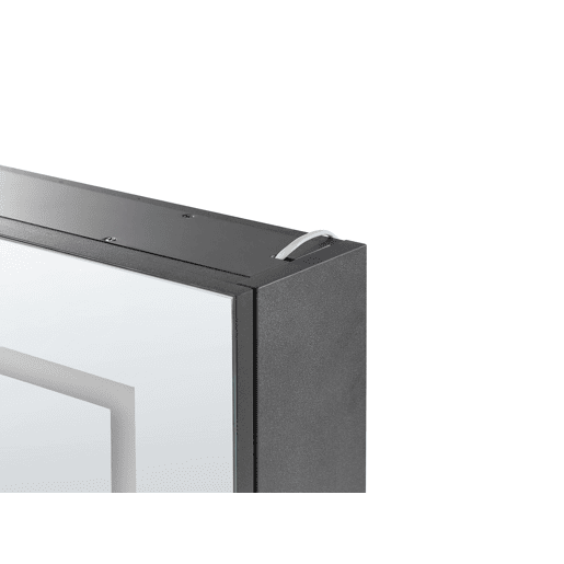 Móvel de casa de banho suspenso com espelho LED MAZARREDO 60 cm 60 cm Preto