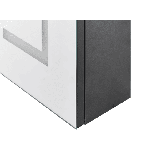 Móvel de casa de banho suspenso com espelho LED MAZARREDO 60 cm 60 cm Preto