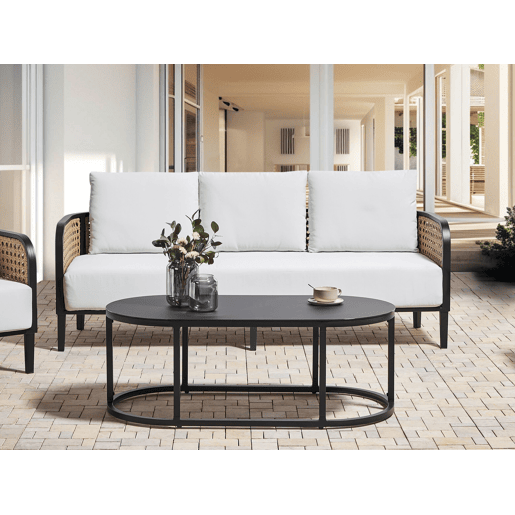 Conjunto de jardim com mesa 3 lugares MONTEFALCO Metal Branco