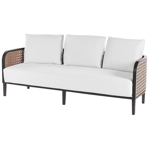 Conjunto de jardim com mesa 3 lugares MONTEFALCO Metal Branco