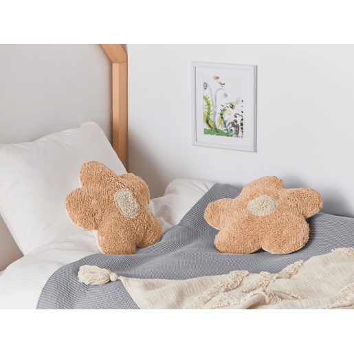 Conjunto de 2 almofadas decorativas SORREL Algodão 30 x 30 cm Rosa pêssego Flor