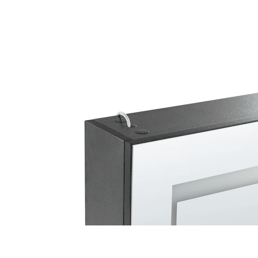 Móvel de casa de banho suspenso com espelho LED MALASPINA 40 cm 60 cm Preto