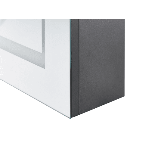 Móvel de casa de banho suspenso com espelho LED MALASPINA 40 cm 60 cm Preto