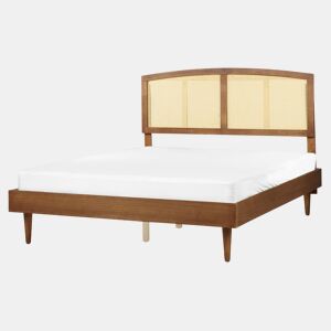 Beliani Cama com LED Madeira de seringueira VARZY