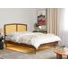 Beliani Cama LED Madera de caucho VARZY Beliani Cama LED Madera de caucho VARZY Marrón