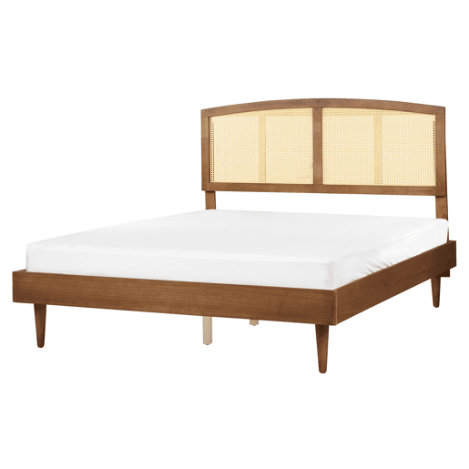 Beliani Cama com LED Madeira de seringueira VARZY Beliani Cama com LED Madeira de seringueira VARZY