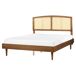 Beliani Cama LED Madera de caucho VARZY Beliani Cama LED Madera de caucho VARZY Marrón