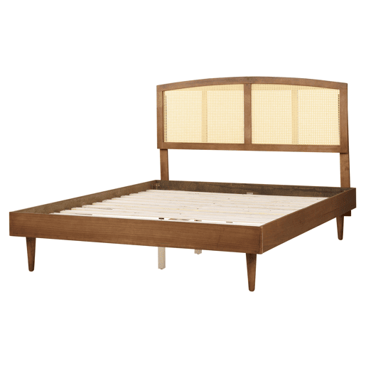 Beliani Cama com LED Madeira de seringueira VARZY Beliani Cama com LED Madeira de seringueira VARZY