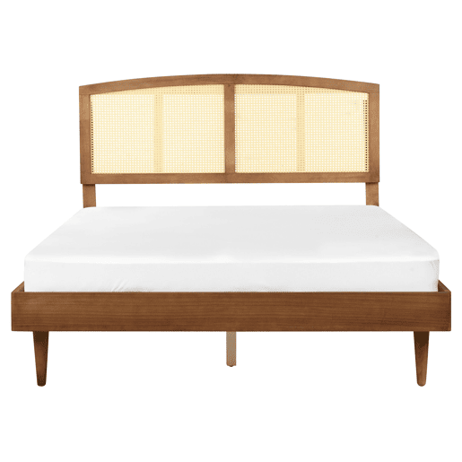 Beliani Cama com LED Madeira de seringueira VARZY Beliani Cama com LED Madeira de seringueira VARZY