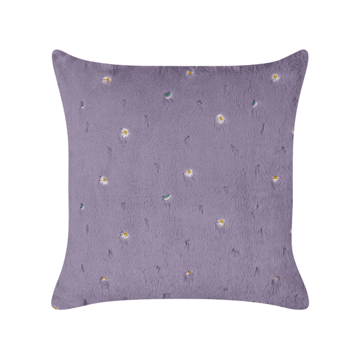 Conjunto de 2 almofadas decorativas LAVATERA 45 x 45 cm Violeta Padrão floral