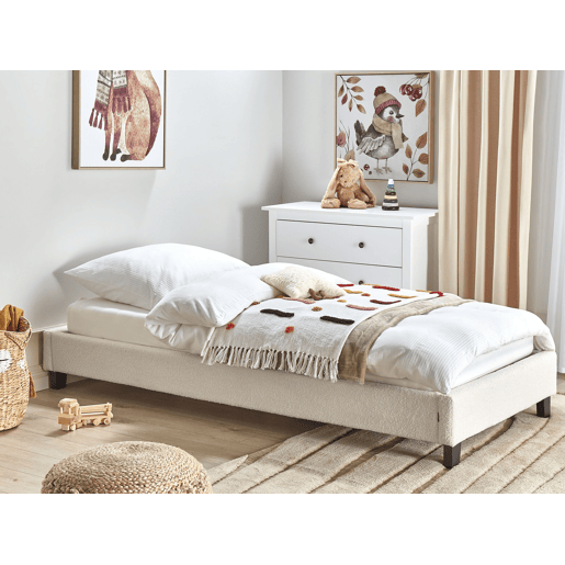 Beliani Cama sem cabeceira Bouclé ROANNE