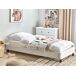 Beliani Cama sin cabecero Bouclé ROANNE 100x213 Beliani Cama sin cabecero Bouclé ROANNE 100x213 Crema