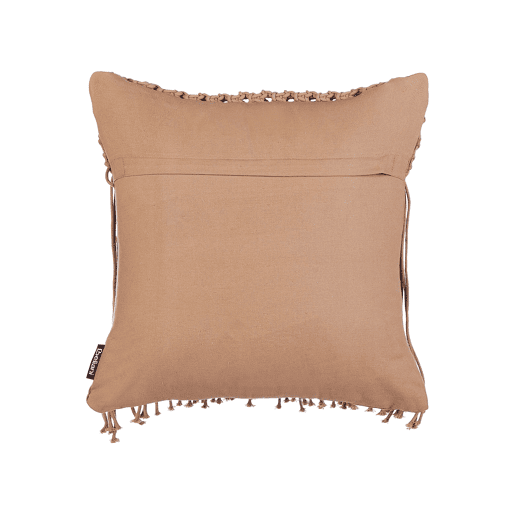 Conjunto de 2 almofadas decorativas BAMIAN Algodão 45 x 45 cm Castanho claro Padrão geométrico
