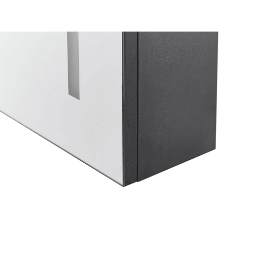 Móvel de casa de banho suspenso com espelho LED CHABUNCO 60 cm 60 cm Preto