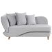 Beliani Chaise longue izquierdo Terciopelo MERI Beliani Chaise longue izquierdo Terciopelo MERI Gris Claro