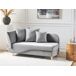 Beliani Chaise longue izquierdo Terciopelo MERI Beliani Chaise longue izquierdo Terciopelo MERI Gris Claro