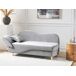 Beliani Chaise longue izquierdo Terciopelo MERI Beliani Chaise longue izquierdo Terciopelo MERI Gris Claro