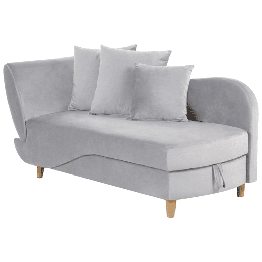 Beliani Chaise longue à esquerda Veludo MERI Beliani Chaise longue à esquerda Veludo MERI
