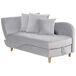 Beliani Chaise longue izquierdo Terciopelo MERI Beliani Chaise longue izquierdo Terciopelo MERI Gris Claro