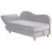 Beliani Chaise longue izquierdo Terciopelo MERI Beliani Chaise longue izquierdo Terciopelo MERI Gris Claro