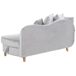 Beliani Chaise longue izquierdo Terciopelo MERI Beliani Chaise longue izquierdo Terciopelo MERI Gris Claro