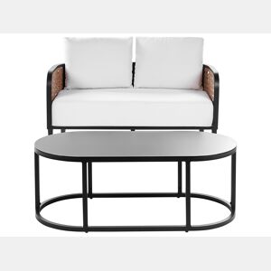 Conjunto de jardim com mesa 2 lugares MONTEFALCO Metal Branco