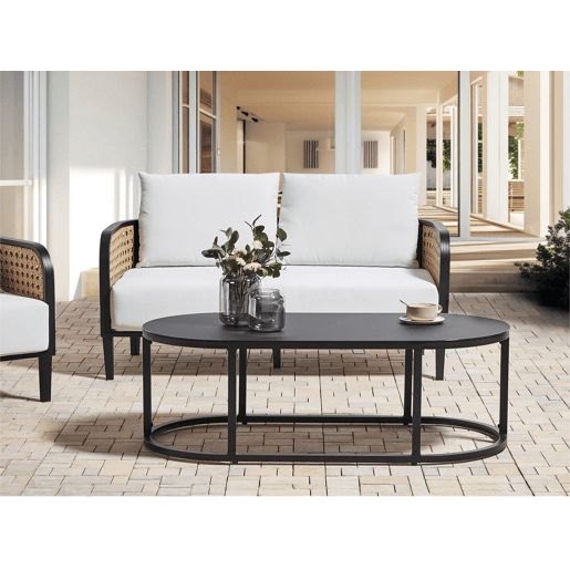 Conjunto de jardim com mesa 2 lugares MONTEFALCO Metal Branco