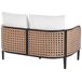 Beliani Sofá de jardín Aluminio MONTEFALCO Beliani Sofá de jardín Aluminio MONTEFALCO Blanco/ Beige