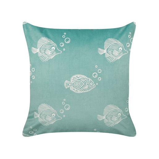 Conjunto de 2 almofadas decorativas SOLIDAGO Veludo 45 x 45 cm Verde