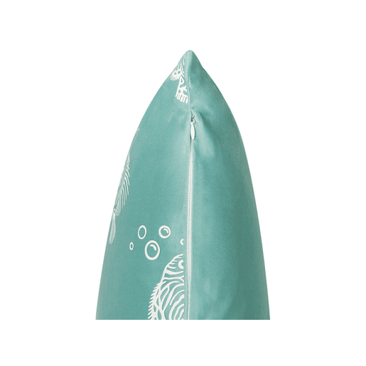 Conjunto de 2 almofadas decorativas SOLIDAGO Veludo 45 x 45 cm Verde