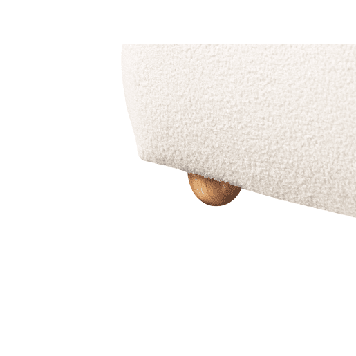 Cama baú Bouclé BLAGNAC 180 x 200 cm Branco creme