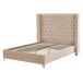 Beliani Cama Terciopelo LUBBON Beliani Cama Terciopelo LUBBON Beige