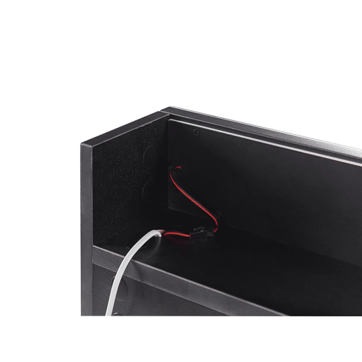 Móvel de casa de banho suspenso com espelho LED JARAMILLO 60 cm 60 cm Preto