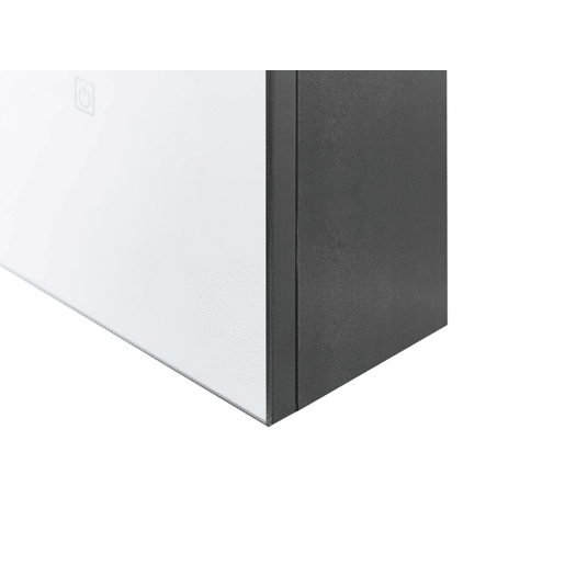 Móvel de casa de banho suspenso com espelho LED JARAMILLO 60 cm 60 cm Preto