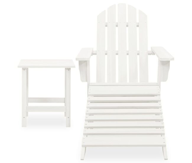 Silla con otomana y mesa jardín adirondack macizo abeto blanco